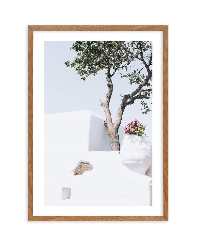 Villa Life Art Print-Shop Greece Wall Art Prints Online with Olive et Oriel - Our collection of Greek Islands art prints offer unique wall art including blue domes of Santorini in Oia, mediterranean sea prints and incredible posters from Milos and other Greece landscape photography - this collection will add mediterranean blue to your home, perfect for updating the walls in coastal, beach house style. There is Greece art on canvas and extra large wall art with fast, free shipping across Australi