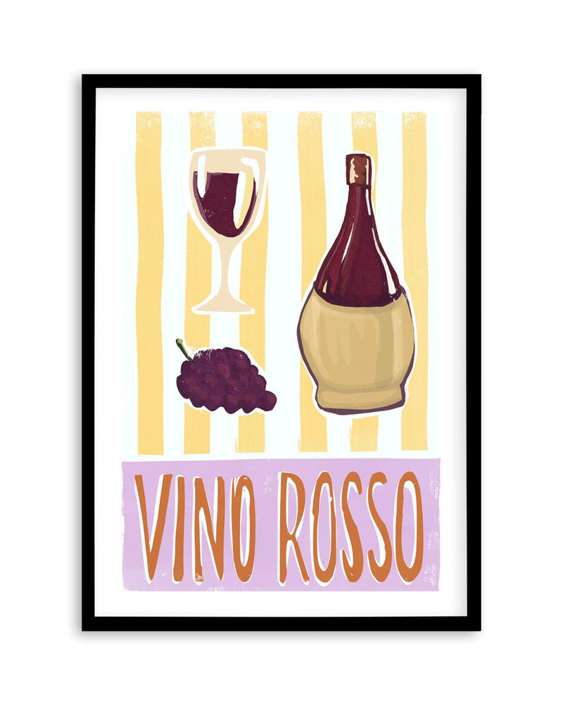 Vino Rosso Art Print Art Print-PRINT-Olive et Oriel-Olive et Oriel-A5 | 5.8" x 8.3" | 14.8 x 21cm-Black-With White Border-Buy-Australian-Art-Prints-Online-with-Olive-et-Oriel-Your-Artwork-Specialists-Austrailia-Decorate-With-Coastal-Photo-Wall-Art-Prints-From-Our-Beach-House-Artwork-Collection-Fine-Poster-and-Framed-Artwork