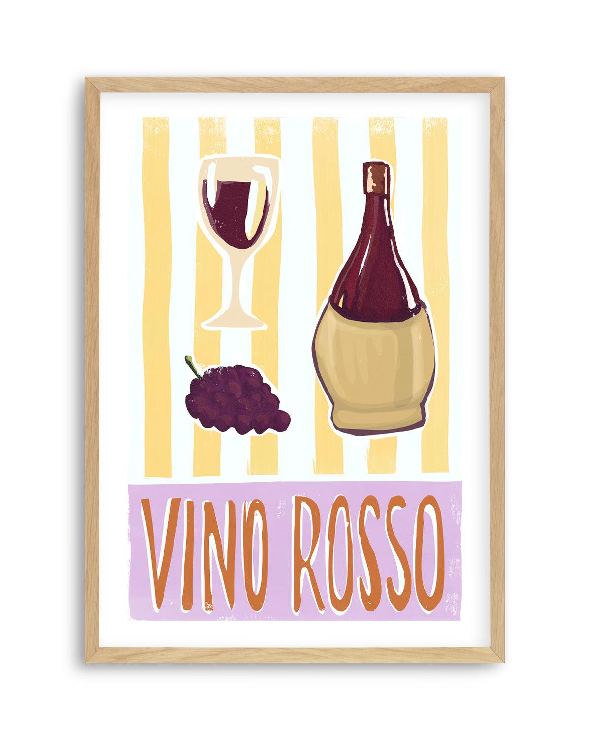 Vino Rosso Art Print Art Print-PRINT-Olive et Oriel-Olive et Oriel-A5 | 5.8" x 8.3" | 14.8 x 21cm-Oak-With White Border-Buy-Australian-Art-Prints-Online-with-Olive-et-Oriel-Your-Artwork-Specialists-Austrailia-Decorate-With-Coastal-Photo-Wall-Art-Prints-From-Our-Beach-House-Artwork-Collection-Fine-Poster-and-Framed-Artwork