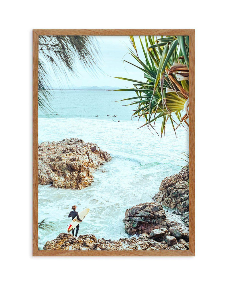 Vintage Surf I, Byron Bay Art Print-PRINT-Olive et Oriel-Olive et Oriel-50x70 cm | 19.6" x 27.5"-Walnut-With White Border-Buy-Australian-Art-Prints-Online-with-Olive-et-Oriel-Your-Artwork-Specialists-Austrailia-Decorate-With-Coastal-Photo-Wall-Art-Prints-From-Our-Beach-House-Artwork-Collection-Fine-Poster-and-Framed-Artwork
