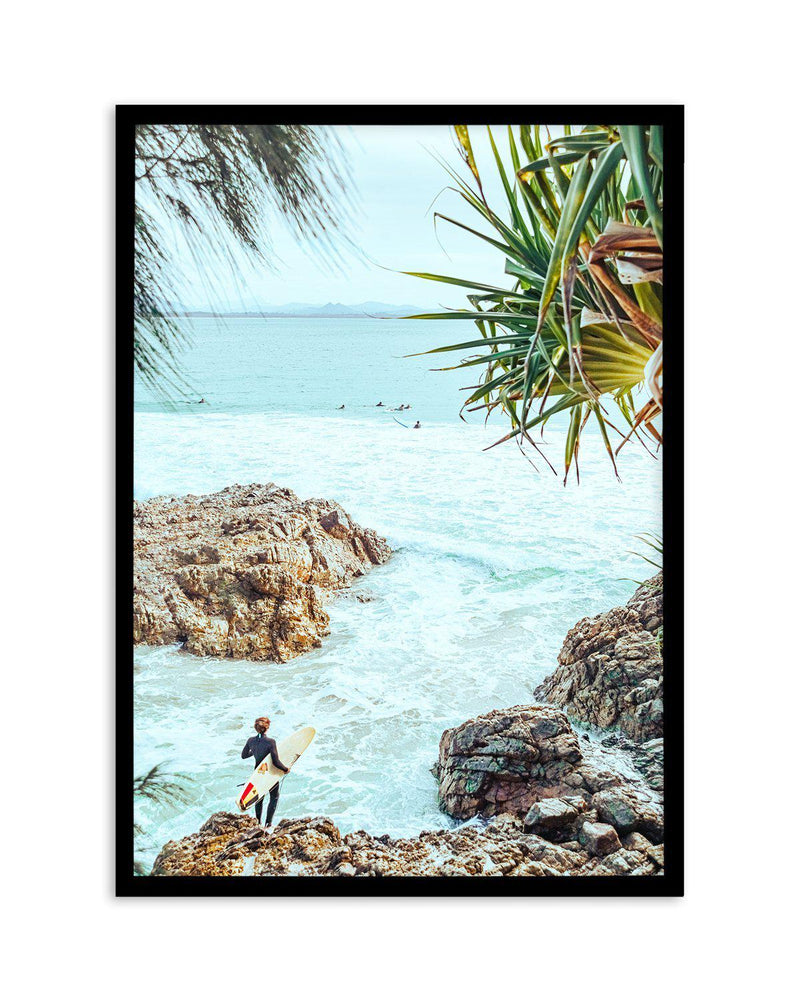 Vintage Surf I, Byron Bay Art Print-PRINT-Olive et Oriel-Olive et Oriel-A5 | 5.8" x 8.3" | 14.8 x 21cm-Black-With White Border-Buy-Australian-Art-Prints-Online-with-Olive-et-Oriel-Your-Artwork-Specialists-Austrailia-Decorate-With-Coastal-Photo-Wall-Art-Prints-From-Our-Beach-House-Artwork-Collection-Fine-Poster-and-Framed-Artwork