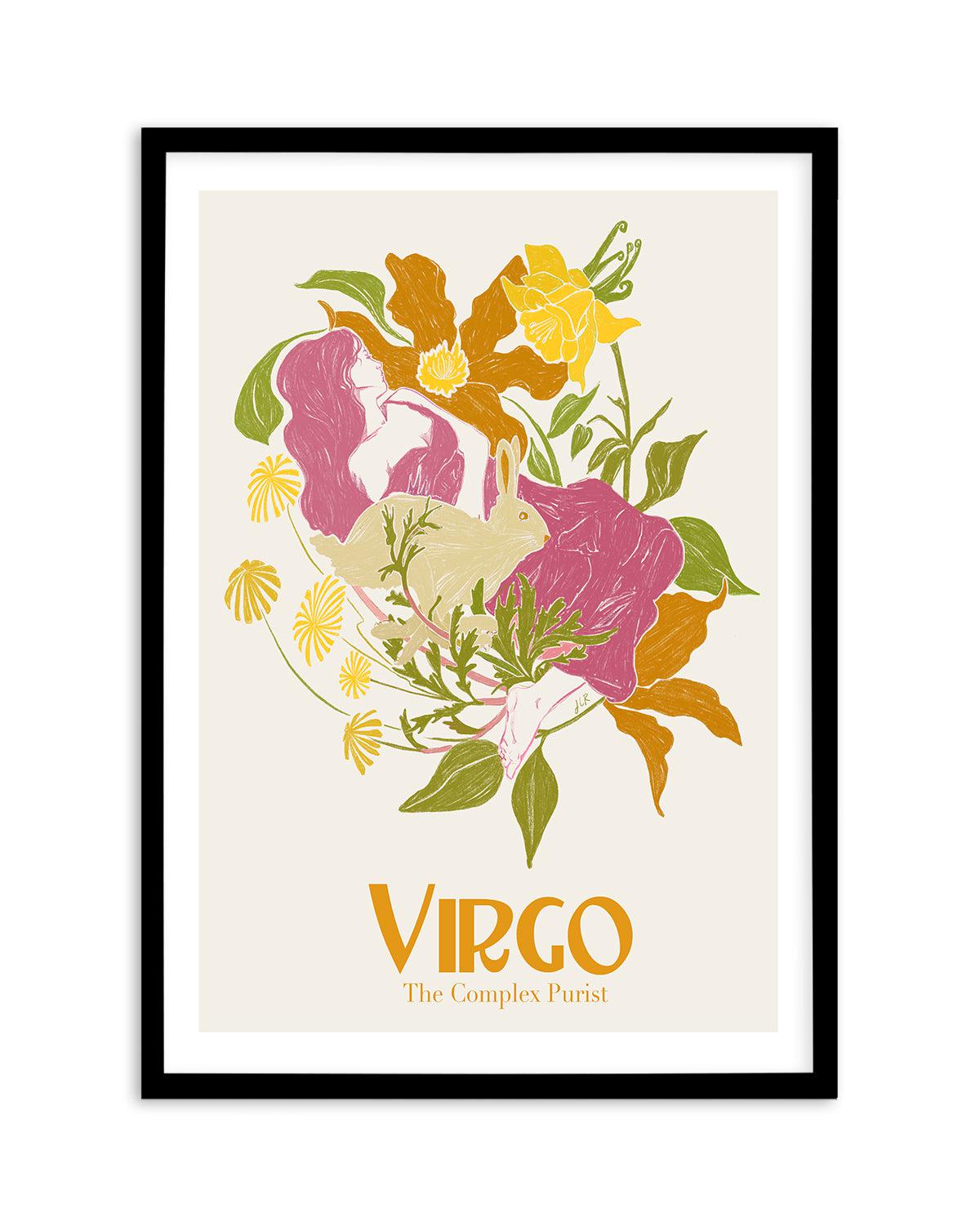 Virgo By Jenny Liz Rome Art Print-PRINT-Olive et Oriel-Olive et Oriel-A5 | 5.8" x 8.3" | 14.8 x 21cm-Black-With White Border-Buy-Australian-Art-Prints-Online-with-Olive-et-Oriel-Your-Artwork-Specialists-Austrailia-Decorate-With-Coastal-Photo-Wall-Art-Prints-From-Our-Beach-House-Artwork-Collection-Fine-Poster-and-Framed-Artwork