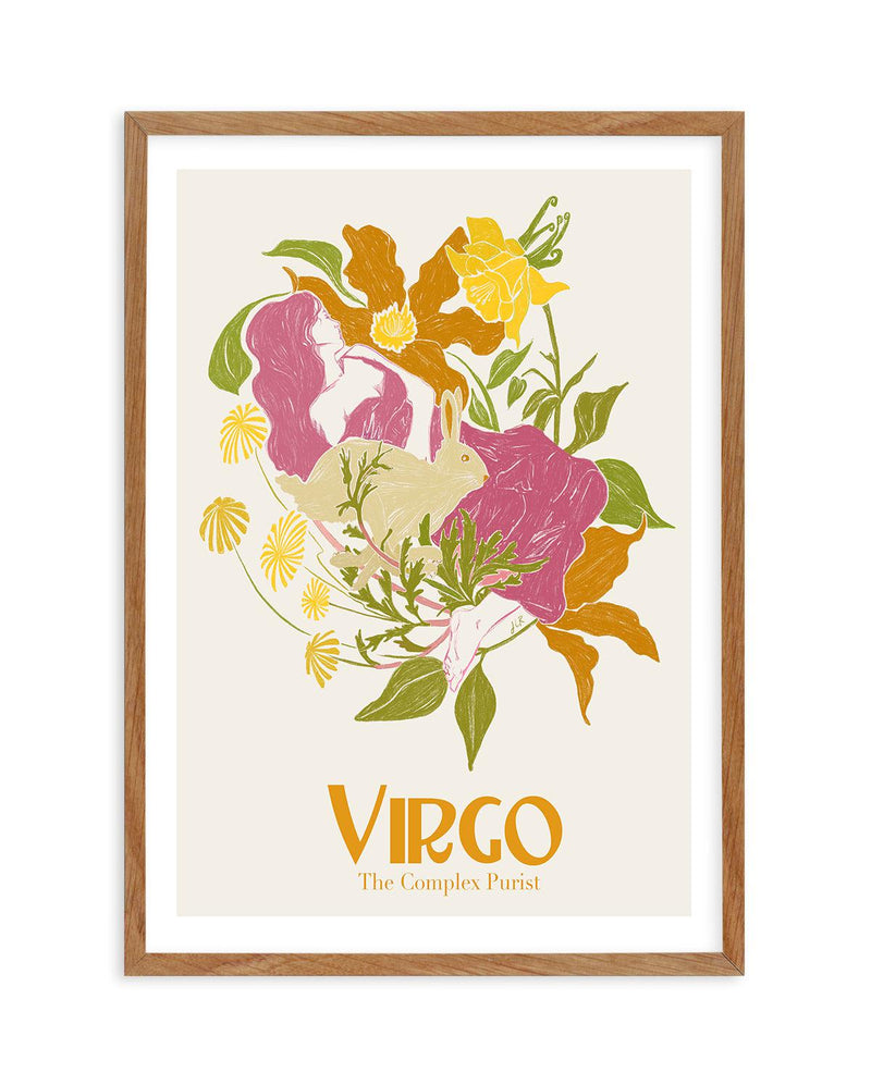Virgo By Jenny Liz Rome Art Print-PRINT-Olive et Oriel-Olive et Oriel-50x70 cm | 19.6" x 27.5"-Walnut-With White Border-Buy-Australian-Art-Prints-Online-with-Olive-et-Oriel-Your-Artwork-Specialists-Austrailia-Decorate-With-Coastal-Photo-Wall-Art-Prints-From-Our-Beach-House-Artwork-Collection-Fine-Poster-and-Framed-Artwork
