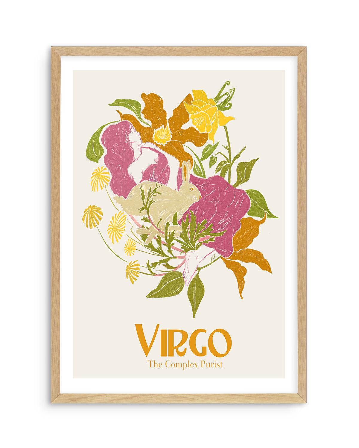 Virgo By Jenny Liz Rome Art Print-PRINT-Olive et Oriel-Olive et Oriel-A5 | 5.8" x 8.3" | 14.8 x 21cm-Oak-With White Border-Buy-Australian-Art-Prints-Online-with-Olive-et-Oriel-Your-Artwork-Specialists-Austrailia-Decorate-With-Coastal-Photo-Wall-Art-Prints-From-Our-Beach-House-Artwork-Collection-Fine-Poster-and-Framed-Artwork