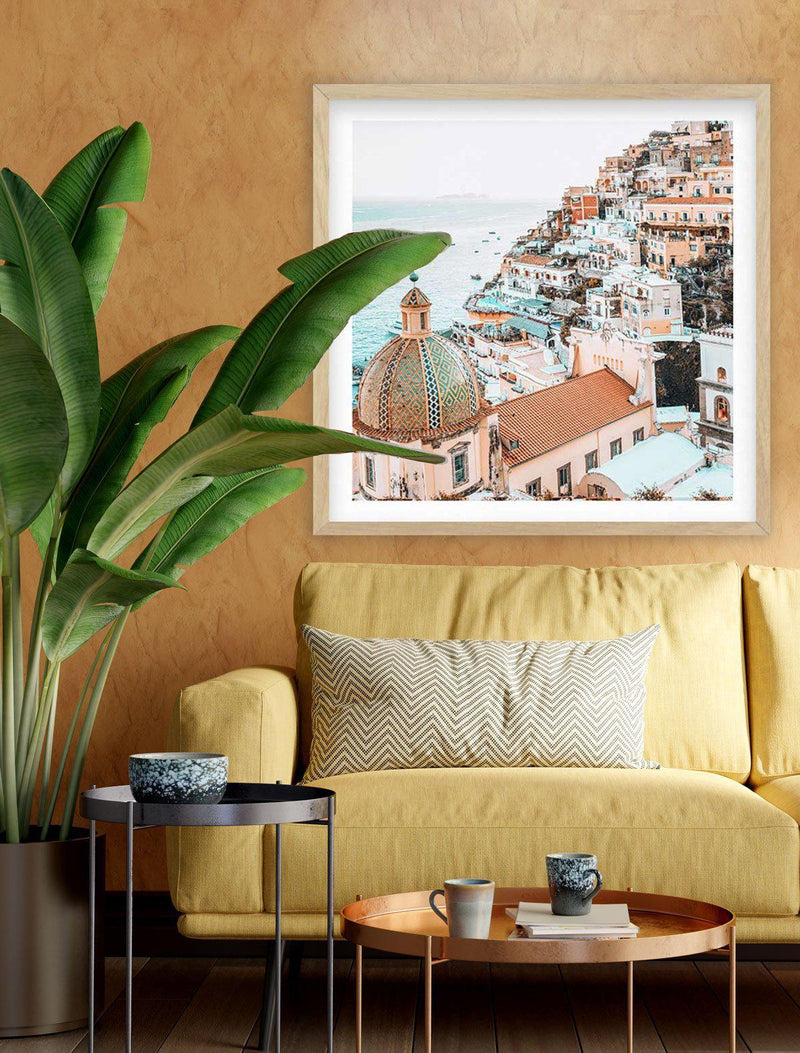 Vista Di Positano | SQ Art Print-PRINT-Olive et Oriel-Olive et Oriel-Buy-Australian-Art-Prints-Online-with-Olive-et-Oriel-Your-Artwork-Specialists-Austrailia-Decorate-With-Coastal-Photo-Wall-Art-Prints-From-Our-Beach-House-Artwork-Collection-Fine-Poster-and-Framed-Artwork