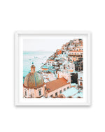 Vista Di Positano | SQ Art Print-PRINT-Olive et Oriel-Olive et Oriel-70x70 cm | 27.5" x 27.5"-White-With White Border-Buy-Australian-Art-Prints-Online-with-Olive-et-Oriel-Your-Artwork-Specialists-Austrailia-Decorate-With-Coastal-Photo-Wall-Art-Prints-From-Our-Beach-House-Artwork-Collection-Fine-Poster-and-Framed-Artwork