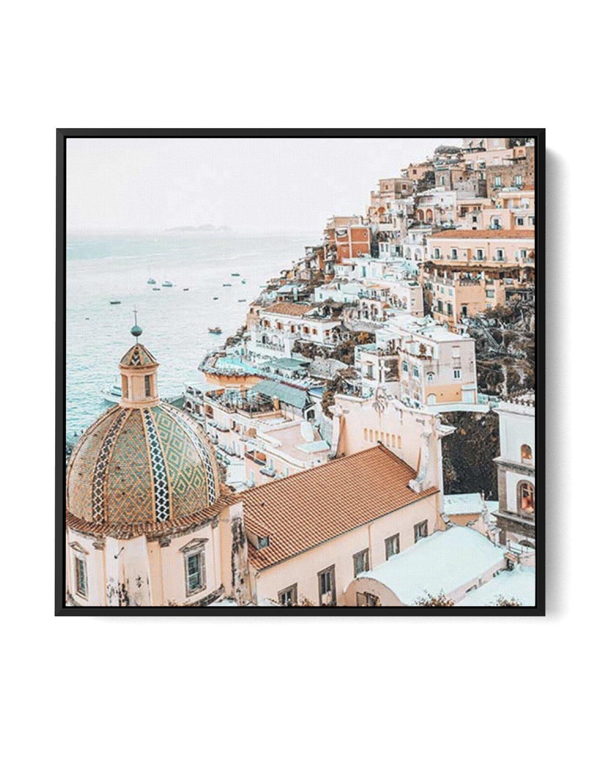 Vista Di Positano SQ | Framed Canvas-CANVAS-You can shop wall art online with Olive et Oriel for everything from abstract art to fun kids wall art. Our beautiful modern art prints and canvas art are available from large canvas prints to wall art paintings and our proudly Australian artwork collection offers only the highest quality framed large wall art and canvas art Australia - You can buy fashion photography prints or Hampton print posters and paintings on canvas from Olive et Oriel and have 