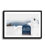 Vista di Santorini Art Print-Shop Greece Wall Art Prints Online with Olive et Oriel - Our collection of Greek Islands art prints offer unique wall art including blue domes of Santorini in Oia, mediterranean sea prints and incredible posters from Milos and other Greece landscape photography - this collection will add mediterranean blue to your home, perfect for updating the walls in coastal, beach house style. There is Greece art on canvas and extra large wall art with fast, free shipping across 