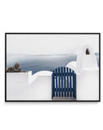 Vista di Santorini | Framed Canvas-Shop Greece Wall Art Prints Online with Olive et Oriel - Our collection of Greek Islands art prints offer unique wall art including blue domes of Santorini in Oia, mediterranean sea prints and incredible posters from Milos and other Greece landscape photography - this collection will add mediterranean blue to your home, perfect for updating the walls in coastal, beach house style. There is Greece art on canvas and extra large wall art with fast, free shipping a