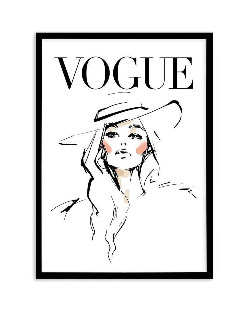 Vogue I | Illustrated Art Print-PRINT-Olive et Oriel-Olive et Oriel-A5 | 5.8" x 8.3" | 14.8 x 21cm-Black-With White Border-Buy-Australian-Art-Prints-Online-with-Olive-et-Oriel-Your-Artwork-Specialists-Austrailia-Decorate-With-Coastal-Photo-Wall-Art-Prints-From-Our-Beach-House-Artwork-Collection-Fine-Poster-and-Framed-Artwork