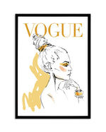 Vogue II | Illustrated Art Print-PRINT-Olive et Oriel-Olive et Oriel-A5 | 5.8" x 8.3" | 14.8 x 21cm-Black-With White Border-Buy-Australian-Art-Prints-Online-with-Olive-et-Oriel-Your-Artwork-Specialists-Austrailia-Decorate-With-Coastal-Photo-Wall-Art-Prints-From-Our-Beach-House-Artwork-Collection-Fine-Poster-and-Framed-Artwork