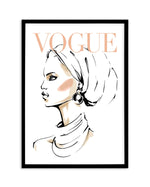 Vogue III | Illustrated Art Print-PRINT-Olive et Oriel-Olive et Oriel-A5 | 5.8" x 8.3" | 14.8 x 21cm-Black-With White Border-Buy-Australian-Art-Prints-Online-with-Olive-et-Oriel-Your-Artwork-Specialists-Austrailia-Decorate-With-Coastal-Photo-Wall-Art-Prints-From-Our-Beach-House-Artwork-Collection-Fine-Poster-and-Framed-Artwork