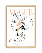 Vogue III | Illustrated Art Print-PRINT-Olive et Oriel-Olive et Oriel-A5 | 5.8" x 8.3" | 14.8 x 21cm-Oak-With White Border-Buy-Australian-Art-Prints-Online-with-Olive-et-Oriel-Your-Artwork-Specialists-Austrailia-Decorate-With-Coastal-Photo-Wall-Art-Prints-From-Our-Beach-House-Artwork-Collection-Fine-Poster-and-Framed-Artwork