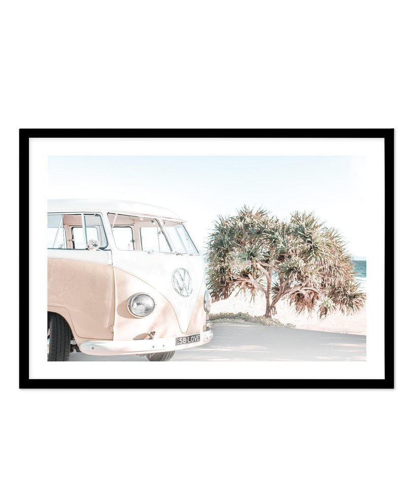 Wategos Kombi | LS Art Print-PRINT-Olive et Oriel-Olive et Oriel-A4 | 8.3" x 11.7" | 21 x 29.7cm-Black-With White Border-Buy-Australian-Art-Prints-Online-with-Olive-et-Oriel-Your-Artwork-Specialists-Austrailia-Decorate-With-Coastal-Photo-Wall-Art-Prints-From-Our-Beach-House-Artwork-Collection-Fine-Poster-and-Framed-Artwork