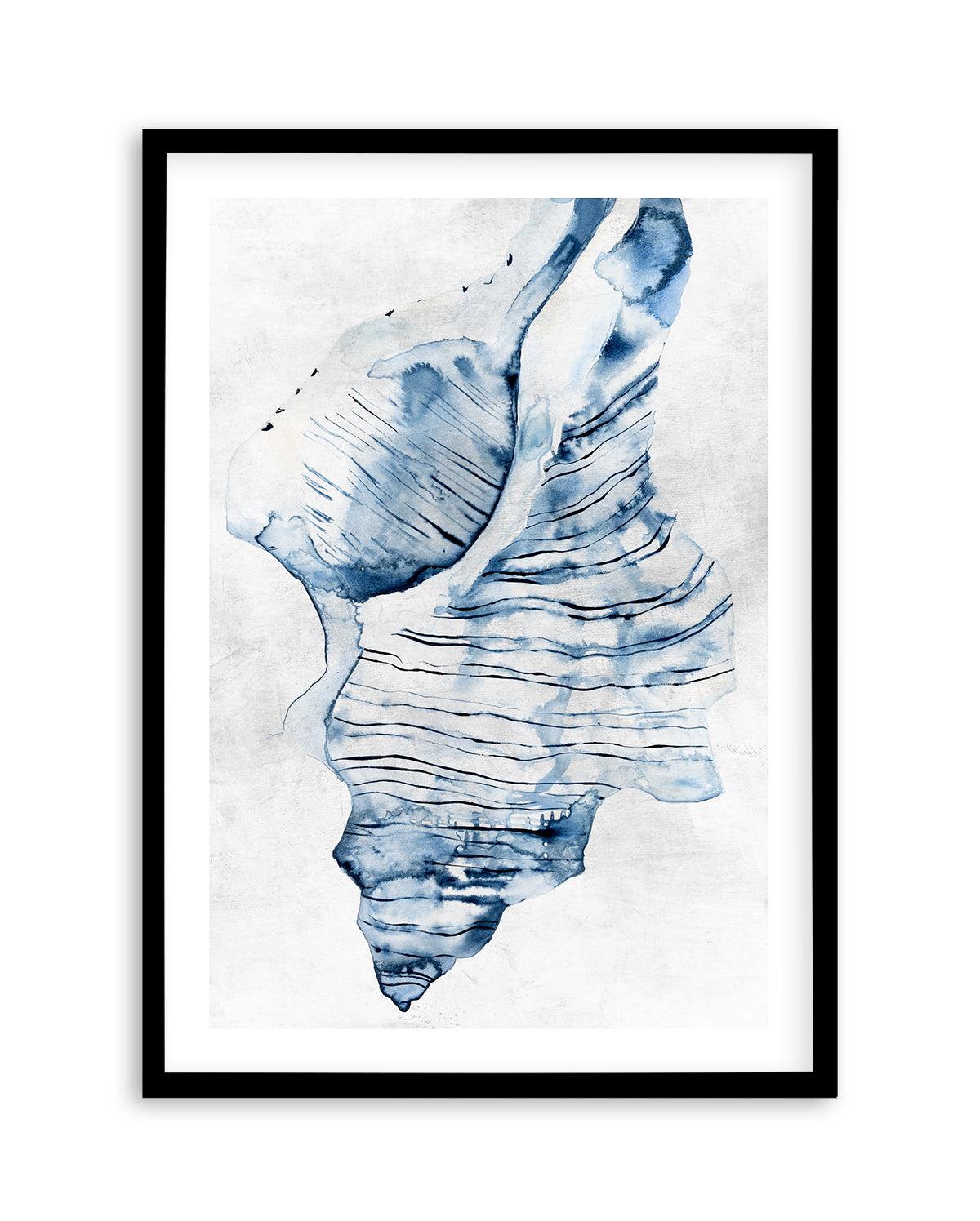 Watercolour Shell I Art Print-PRINT-Olive et Oriel-Olive et Oriel-A5 | 5.8" x 8.3" | 14.8 x 21cm-Black-With White Border-Buy-Australian-Art-Prints-Online-with-Olive-et-Oriel-Your-Artwork-Specialists-Austrailia-Decorate-With-Coastal-Photo-Wall-Art-Prints-From-Our-Beach-House-Artwork-Collection-Fine-Poster-and-Framed-Artwork