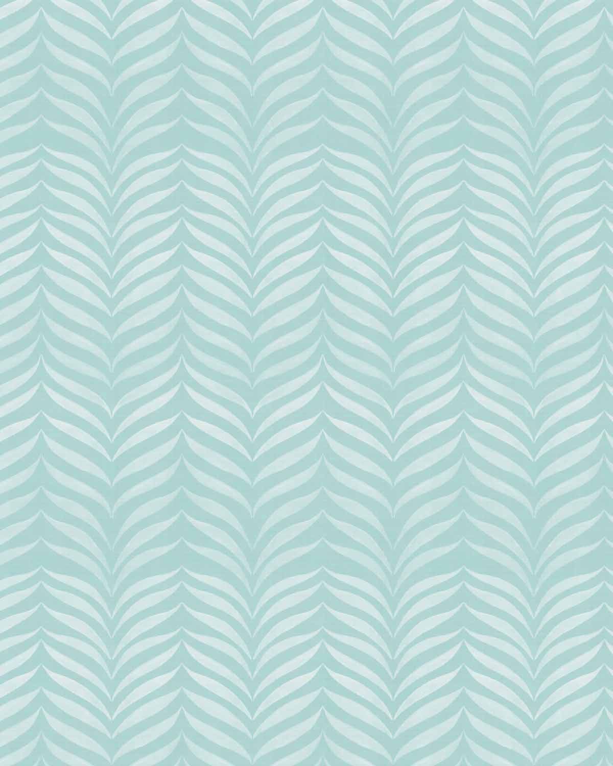 Watercolour Herringbone Light Teal Blue Wallpaper