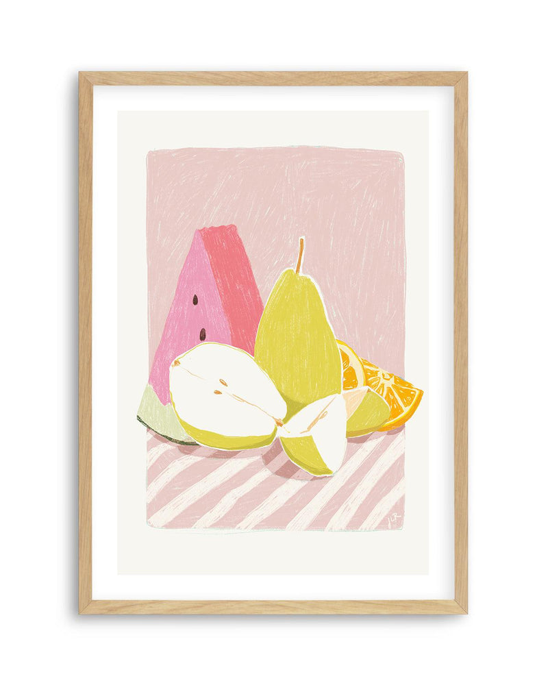 Watermelon Sugar by Jenny Liz Rome Art Print-PRINT-Olive et Oriel-Jenny Liz Rome-A5 | 5.8" x 8.3" | 14.8 x 21cm-Oak-With White Border-Buy-Australian-Art-Prints-Online-with-Olive-et-Oriel-Your-Artwork-Specialists-Austrailia-Decorate-With-Coastal-Photo-Wall-Art-Prints-From-Our-Beach-House-Artwork-Collection-Fine-Poster-and-Framed-Artwork
