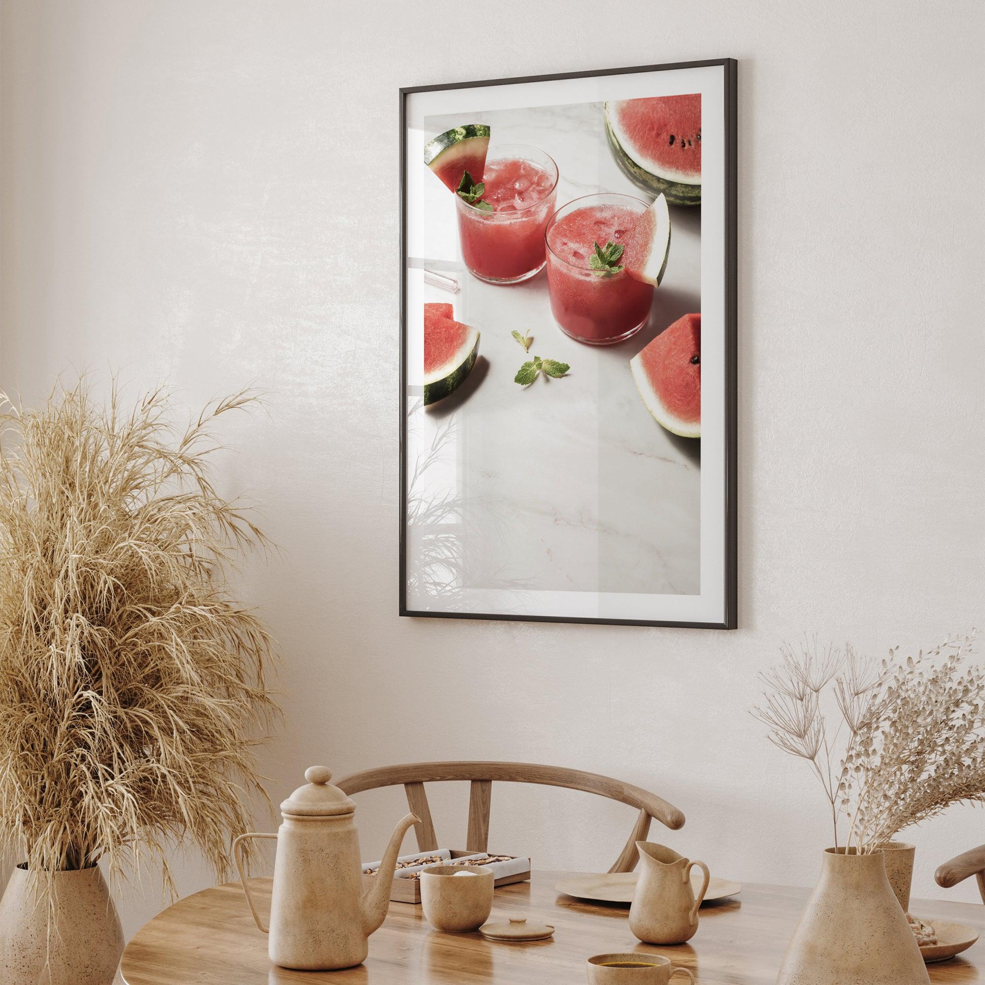 Watermelon Smash Art Print-PRINT-Olive et Oriel-Olive et Oriel-Buy-Australian-Art-Prints-Online-with-Olive-et-Oriel-Your-Artwork-Specialists-Austrailia-Decorate-With-Coastal-Photo-Wall-Art-Prints-From-Our-Beach-House-Artwork-Collection-Fine-Poster-and-Framed-Artwork