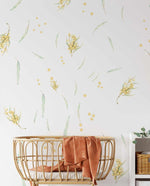 Wattle & Eucalyptus Decal set-Decals-Olive et Oriel-Decorate your kids bedroom wall decor with removable wall decals, these fabric kids decals are a great way to add colour and update your children's bedroom. Available as girls wall decals or boys wall decals, there are also nursery decals.