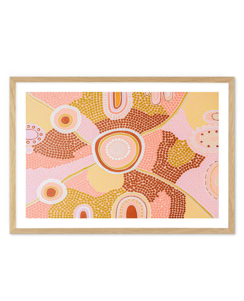 We Are One by Bigi Nagala Art Print-PRINT-Olive et Oriel-Bigi Nagala-A5 | 5.8" x 8.3" | 14.8 x 21cm-Oak-With White Border-Buy-Australian-Art-Prints-Online-with-Olive-et-Oriel-Your-Artwork-Specialists-Austrailia-Decorate-With-Coastal-Photo-Wall-Art-Prints-From-Our-Beach-House-Artwork-Collection-Fine-Poster-and-Framed-Artwork