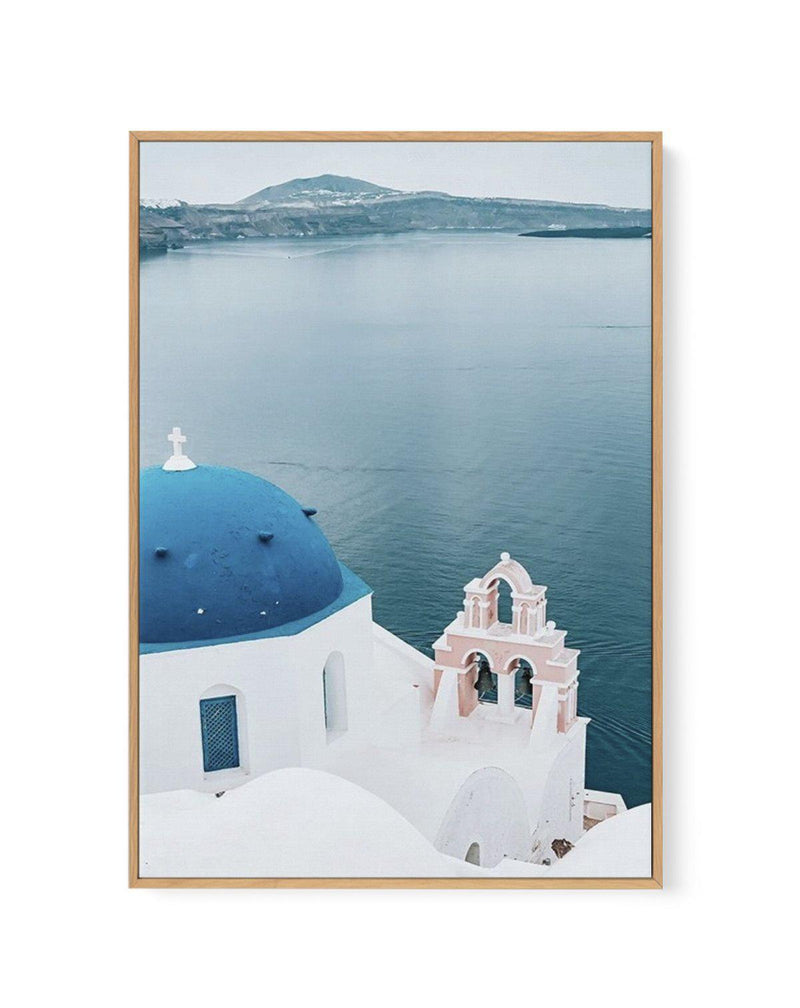 When In Santorini | Framed Canvas-Shop Greece Wall Art Prints Online with Olive et Oriel - Our collection of Greek Islands art prints offer unique wall art including blue domes of Santorini in Oia, mediterranean sea prints and incredible posters from Milos and other Greece landscape photography - this collection will add mediterranean blue to your home, perfect for updating the walls in coastal, beach house style. There is Greece art on canvas and extra large wall art with fast, free shipping ac