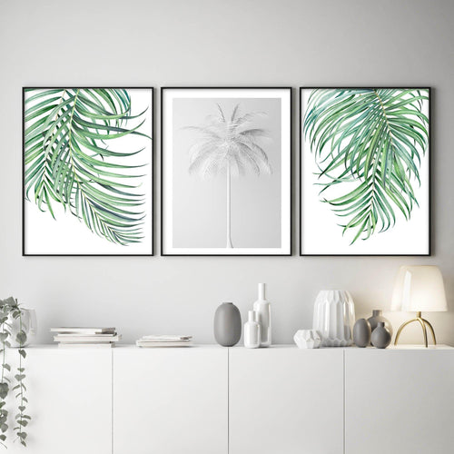 White Palm on Grey Art Print-PRINT-Olive et Oriel-Olive et Oriel-Buy-Australian-Art-Prints-Online-with-Olive-et-Oriel-Your-Artwork-Specialists-Austrailia-Decorate-With-Coastal-Photo-Wall-Art-Prints-From-Our-Beach-House-Artwork-Collection-Fine-Poster-and-Framed-Artwork