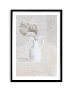 Leaf in White Vase Art Print-PRINT-Olive et Oriel-Olive et Oriel-A5 | 5.8" x 8.3" | 14.8 x 21cm-Black-With White Border-Buy-Australian-Art-Prints-Online-with-Olive-et-Oriel-Your-Artwork-Specialists-Austrailia-Decorate-With-Coastal-Photo-Wall-Art-Prints-From-Our-Beach-House-Artwork-Collection-Fine-Poster-and-Framed-Artwork