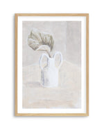 Leaf in White Vase Art Print-PRINT-Olive et Oriel-Olive et Oriel-A5 | 5.8" x 8.3" | 14.8 x 21cm-Oak-With White Border-Buy-Australian-Art-Prints-Online-with-Olive-et-Oriel-Your-Artwork-Specialists-Austrailia-Decorate-With-Coastal-Photo-Wall-Art-Prints-From-Our-Beach-House-Artwork-Collection-Fine-Poster-and-Framed-Artwork