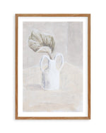 Leaf in White Vase Art Print-PRINT-Olive et Oriel-Olive et Oriel-50x70 cm | 19.6" x 27.5"-Walnut-With White Border-Buy-Australian-Art-Prints-Online-with-Olive-et-Oriel-Your-Artwork-Specialists-Austrailia-Decorate-With-Coastal-Photo-Wall-Art-Prints-From-Our-Beach-House-Artwork-Collection-Fine-Poster-and-Framed-Artwork