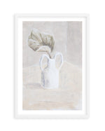 Leaf in White Vase Art Print-PRINT-Olive et Oriel-Olive et Oriel-A5 | 5.8" x 8.3" | 14.8 x 21cm-White-With White Border-Buy-Australian-Art-Prints-Online-with-Olive-et-Oriel-Your-Artwork-Specialists-Austrailia-Decorate-With-Coastal-Photo-Wall-Art-Prints-From-Our-Beach-House-Artwork-Collection-Fine-Poster-and-Framed-Artwork