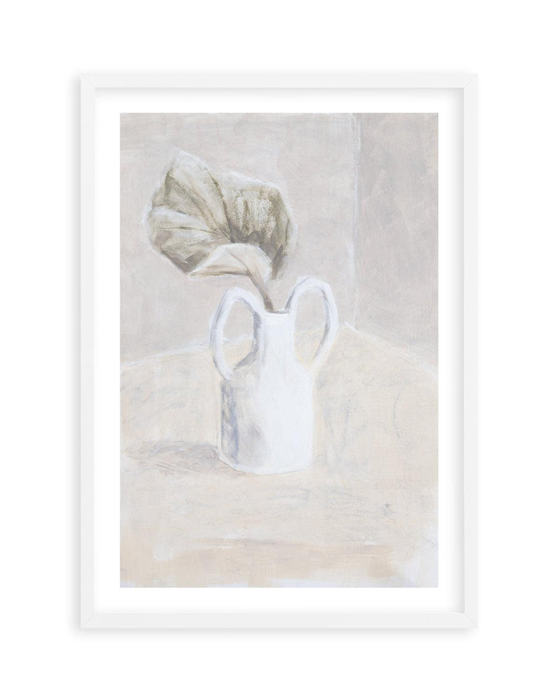Leaf in White Vase Art Print-PRINT-Olive et Oriel-Olive et Oriel-A5 | 5.8" x 8.3" | 14.8 x 21cm-White-With White Border-Buy-Australian-Art-Prints-Online-with-Olive-et-Oriel-Your-Artwork-Specialists-Austrailia-Decorate-With-Coastal-Photo-Wall-Art-Prints-From-Our-Beach-House-Artwork-Collection-Fine-Poster-and-Framed-Artwork
