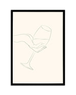 Wine Line Art I Art Print-PRINT-Olive et Oriel-Olive et Oriel-A5 | 5.8" x 8.3" | 14.8 x 21cm-Black-With White Border-Buy-Australian-Art-Prints-Online-with-Olive-et-Oriel-Your-Artwork-Specialists-Austrailia-Decorate-With-Coastal-Photo-Wall-Art-Prints-From-Our-Beach-House-Artwork-Collection-Fine-Poster-and-Framed-Artwork