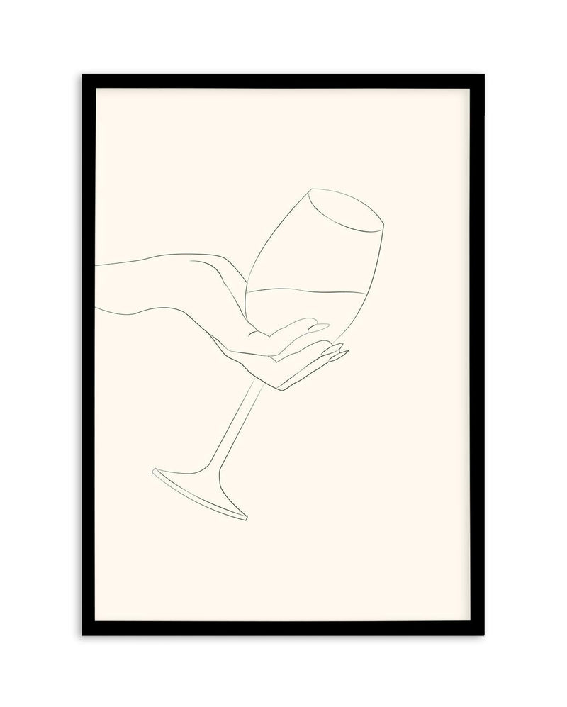 Wine Line Art I Art Print-PRINT-Olive et Oriel-Olive et Oriel-A5 | 5.8" x 8.3" | 14.8 x 21cm-Black-With White Border-Buy-Australian-Art-Prints-Online-with-Olive-et-Oriel-Your-Artwork-Specialists-Austrailia-Decorate-With-Coastal-Photo-Wall-Art-Prints-From-Our-Beach-House-Artwork-Collection-Fine-Poster-and-Framed-Artwork