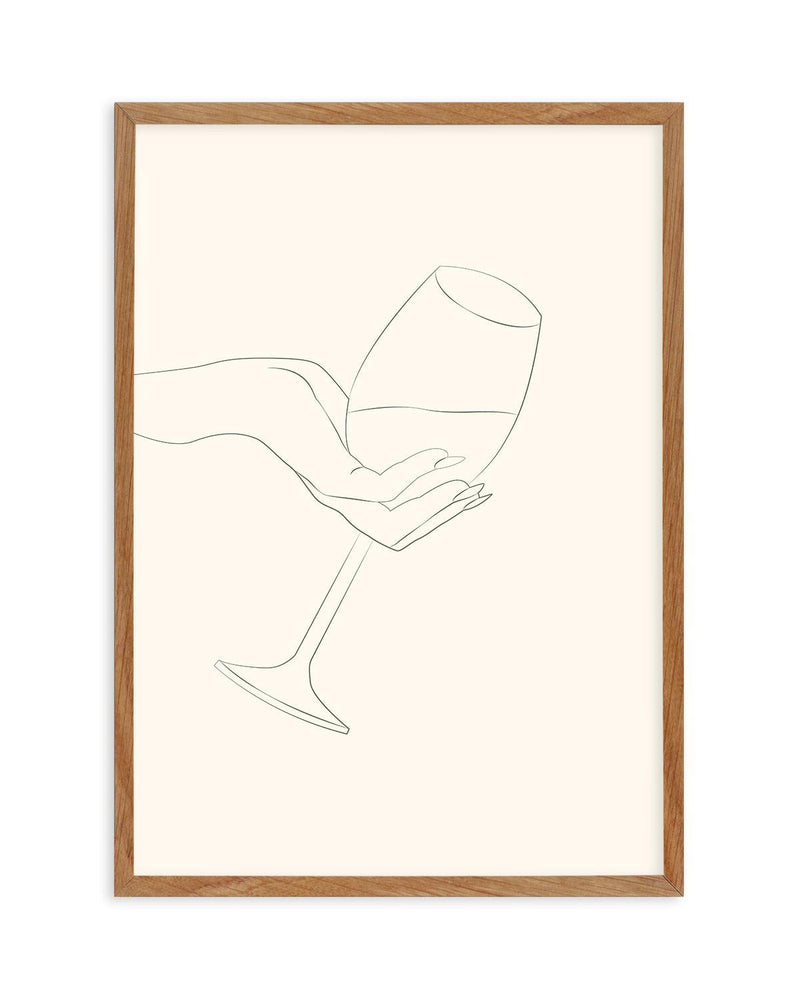 Wine Line Art I Art Print-PRINT-Olive et Oriel-Olive et Oriel-50x70 cm | 19.6" x 27.5"-Walnut-With White Border-Buy-Australian-Art-Prints-Online-with-Olive-et-Oriel-Your-Artwork-Specialists-Austrailia-Decorate-With-Coastal-Photo-Wall-Art-Prints-From-Our-Beach-House-Artwork-Collection-Fine-Poster-and-Framed-Artwork