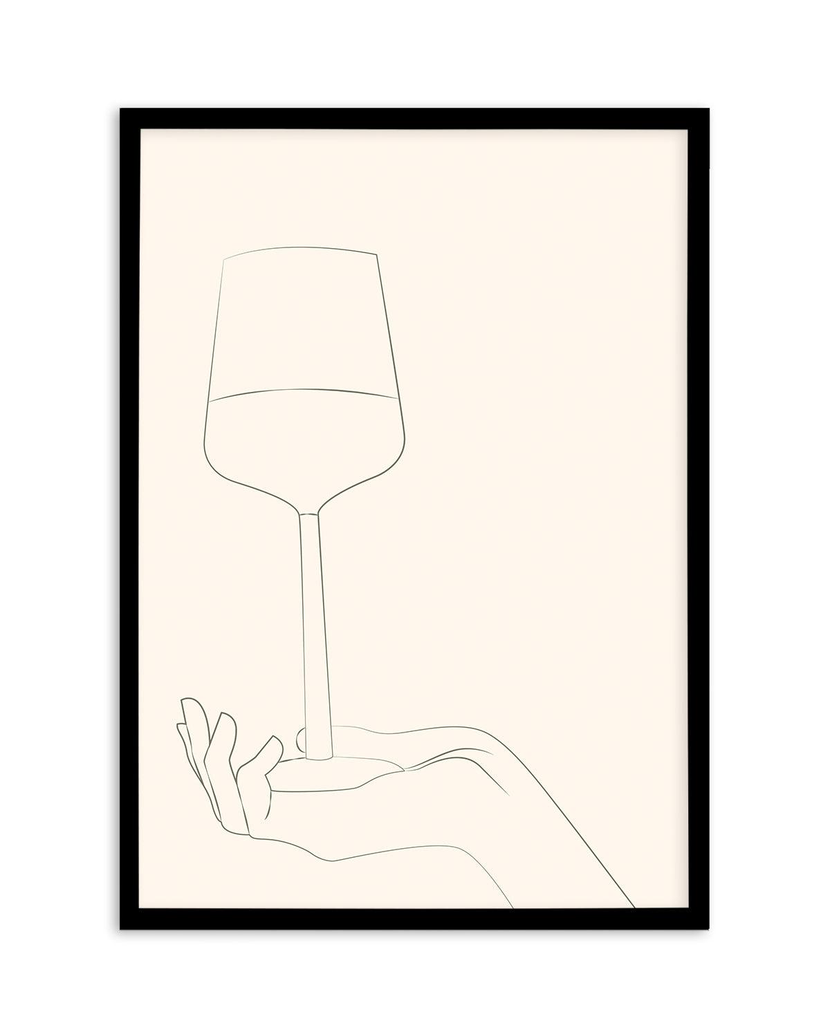 Wine Line Art III Art Print-PRINT-Olive et Oriel-Olive et Oriel-Buy-Australian-Art-Prints-Online-with-Olive-et-Oriel-Your-Artwork-Specialists-Austrailia-Decorate-With-Coastal-Photo-Wall-Art-Prints-From-Our-Beach-House-Artwork-Collection-Fine-Poster-and-Framed-Artwork