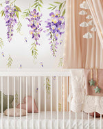 Wisteria Decal Set-Decals-Olive et Oriel-Decorate your kids bedroom wall decor with removable wall decals, these fabric kids decals are a great way to add colour and update your children's bedroom. Available as girls wall decals or boys wall decals, there are also nursery decals.