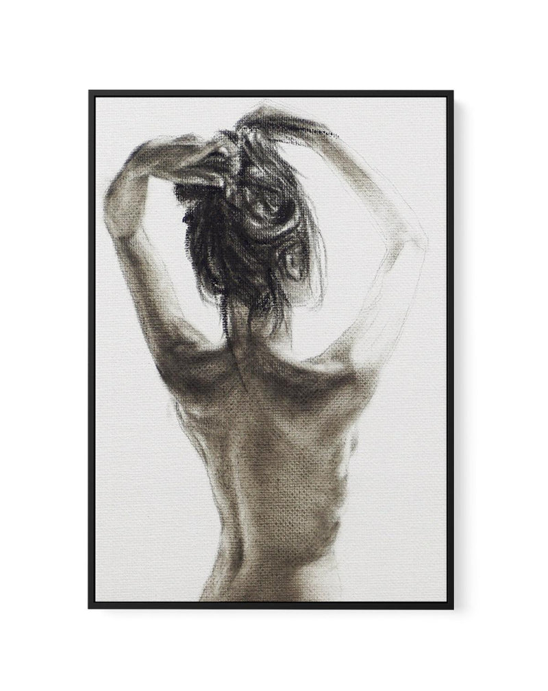 Woman in Charcoal | Framed Canvas-CANVAS-You can shop wall art online with Olive et Oriel for everything from abstract art to fun kids wall art. Our beautiful modern art prints and canvas art are available from large canvas prints to wall art paintings and our proudly Australian artwork collection offers only the highest quality framed large wall art and canvas art Australia - You can buy fashion photography prints or Hampton print posters and paintings on canvas from Olive et Oriel and have the