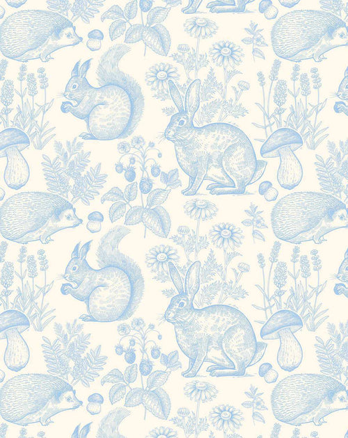 Woodland Folk Wallpaper - Sky Blue-Wallpaper-Buy Kids Removable Wallpaper Online Our Custom Made Children‚àö¬¢‚Äö√á¬®‚Äö√ë¬¢s Wallpapers Are A Fun Way To Decorate And Enhance Boys Bedroom Decor And Girls Bedrooms They Are An Amazing Addition To Your Kids Bedroom Walls Our Collection of Kids Wallpaper Is Sure To Transform Your Kids Rooms Interior Style From Pink Wallpaper To Dinosaur Wallpaper Even Marble Wallpapers For Teen Boys Shop Peel And Stick Wallpaper Online Today With Olive et Oriel