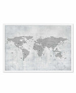 World Map | Concrete Art Print-PRINT-Olive et Oriel-Olive et Oriel-A5 | 5.8" x 8.3" | 14.8 x 21cm-White-With White Border-Buy-Australian-Art-Prints-Online-with-Olive-et-Oriel-Your-Artwork-Specialists-Austrailia-Decorate-With-Coastal-Photo-Wall-Art-Prints-From-Our-Beach-House-Artwork-Collection-Fine-Poster-and-Framed-Artwork