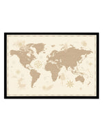World Map | Vintage I Art Print-PRINT-Olive et Oriel-Olive et Oriel-A5 | 5.8" x 8.3" | 14.8 x 21cm-Black-With White Border-Buy-Australian-Art-Prints-Online-with-Olive-et-Oriel-Your-Artwork-Specialists-Austrailia-Decorate-With-Coastal-Photo-Wall-Art-Prints-From-Our-Beach-House-Artwork-Collection-Fine-Poster-and-Framed-Artwork