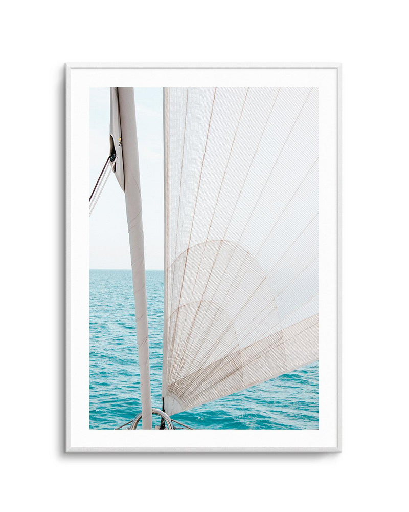 Yacht Sail by Kellie Morris Art Print