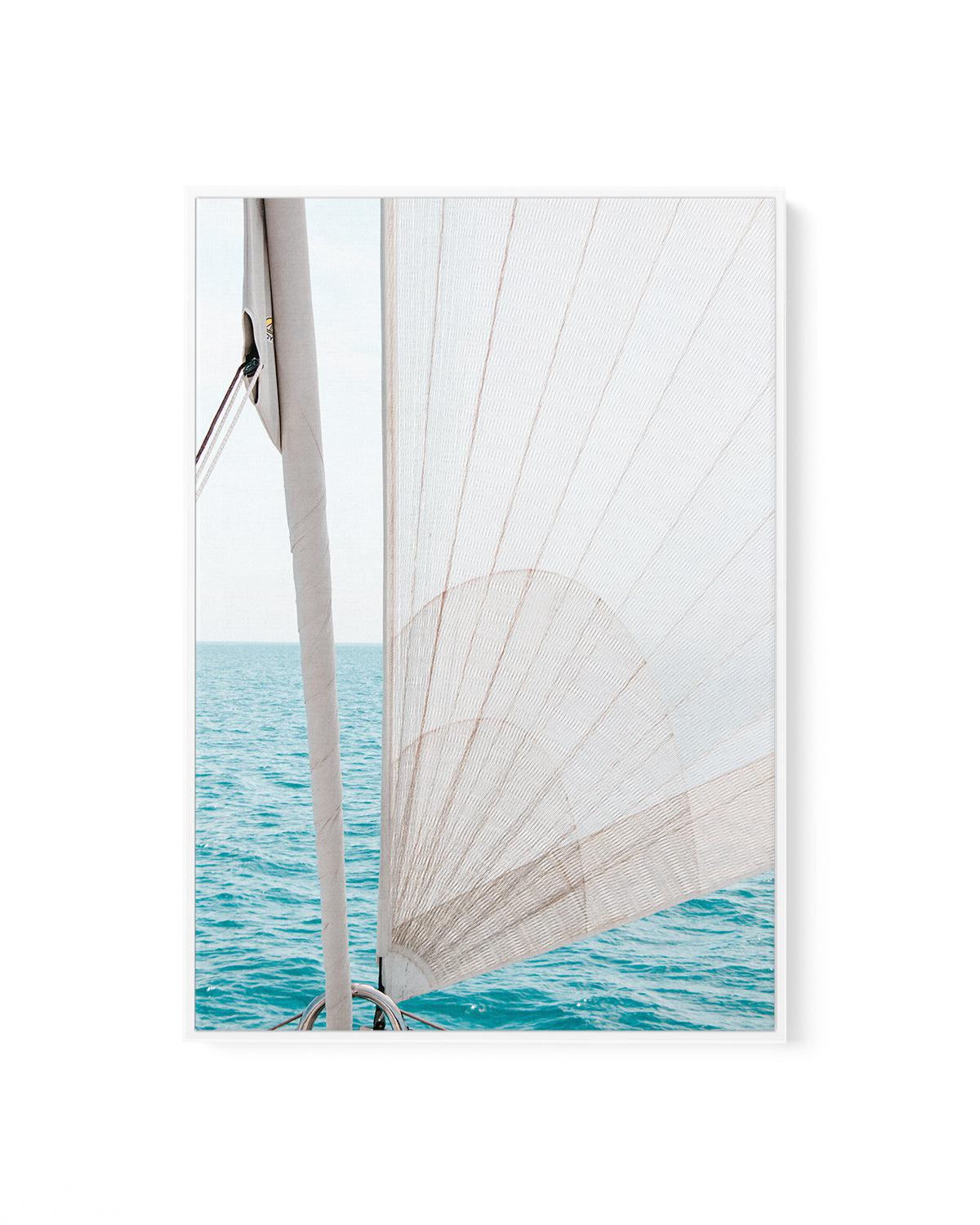 Yacht Sail by Kellie Morris | Framed Canvas Art Print