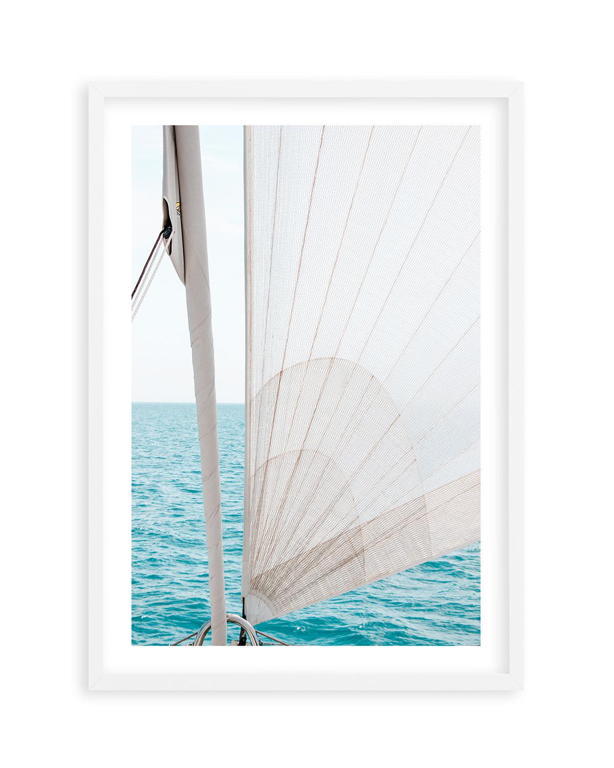 Yacht Sail by Kellie Morris Art Print