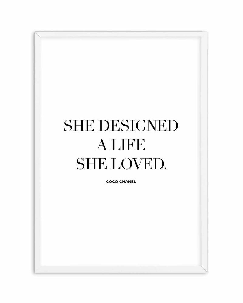 A Life She Loved | Coco Chanel Art Print-PRINT-Olive et Oriel-Olive et Oriel-A5 | 5.8" x 8.3" | 14.8 x 21cm-White-With White Border-Buy-Australian-Art-Prints-Online-with-Olive-et-Oriel-Your-Artwork-Specialists-Austrailia-Decorate-With-Coastal-Photo-Wall-Art-Prints-From-Our-Beach-House-Artwork-Collection-Fine-Poster-and-Framed-Artwork