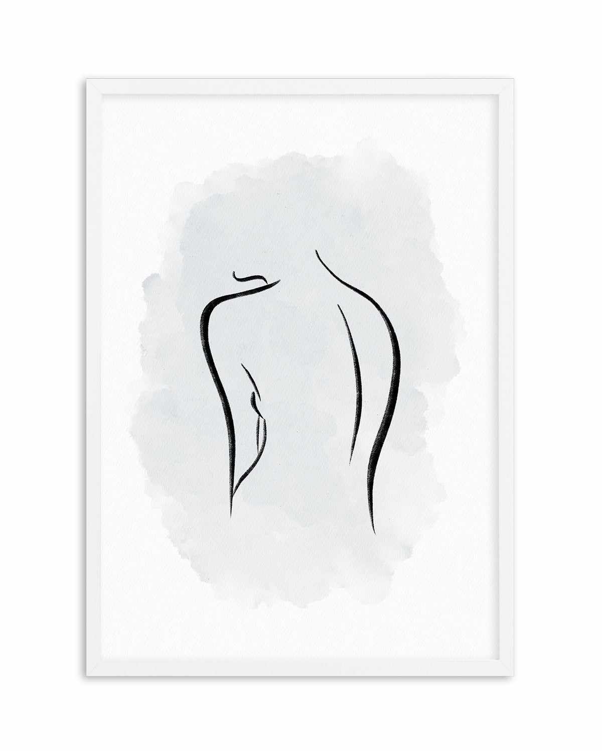 Abstract Body I | Periwinkle Blue Art Print-PRINT-Olive et Oriel-Olive et Oriel-A5 | 5.8" x 8.3" | 14.8 x 21cm-White-With White Border-Buy-Australian-Art-Prints-Online-with-Olive-et-Oriel-Your-Artwork-Specialists-Austrailia-Decorate-With-Coastal-Photo-Wall-Art-Prints-From-Our-Beach-House-Artwork-Collection-Fine-Poster-and-Framed-Artwork