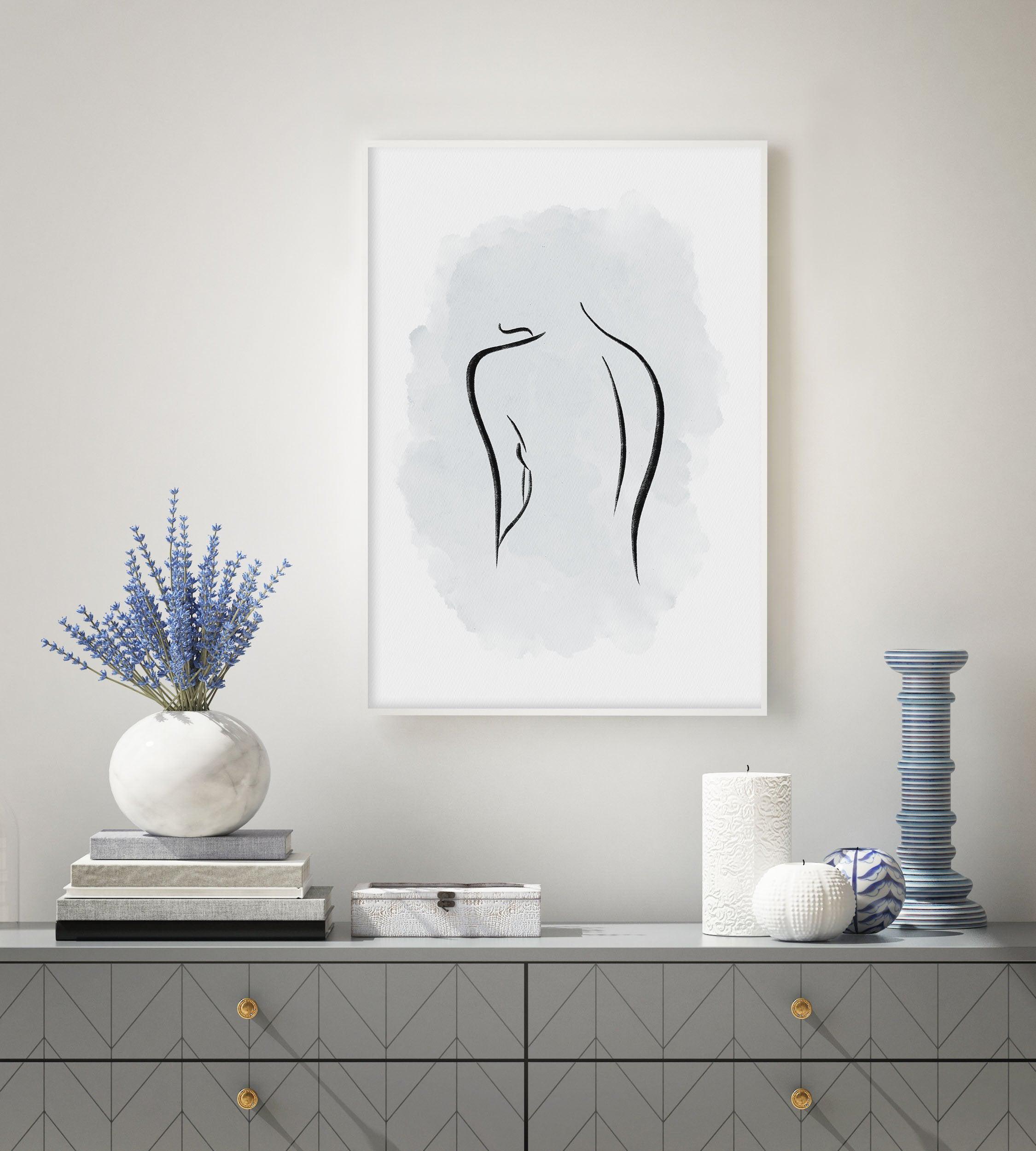 Abstract Body I | Periwinkle Blue Art Print-PRINT-Olive et Oriel-Olive et Oriel-Buy-Australian-Art-Prints-Online-with-Olive-et-Oriel-Your-Artwork-Specialists-Austrailia-Decorate-With-Coastal-Photo-Wall-Art-Prints-From-Our-Beach-House-Artwork-Collection-Fine-Poster-and-Framed-Artwork