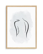 Abstract Body I | Periwinkle Blue Art Print-PRINT-Olive et Oriel-Olive et Oriel-A5 | 5.8" x 8.3" | 14.8 x 21cm-Oak-With White Border-Buy-Australian-Art-Prints-Online-with-Olive-et-Oriel-Your-Artwork-Specialists-Austrailia-Decorate-With-Coastal-Photo-Wall-Art-Prints-From-Our-Beach-House-Artwork-Collection-Fine-Poster-and-Framed-Artwork