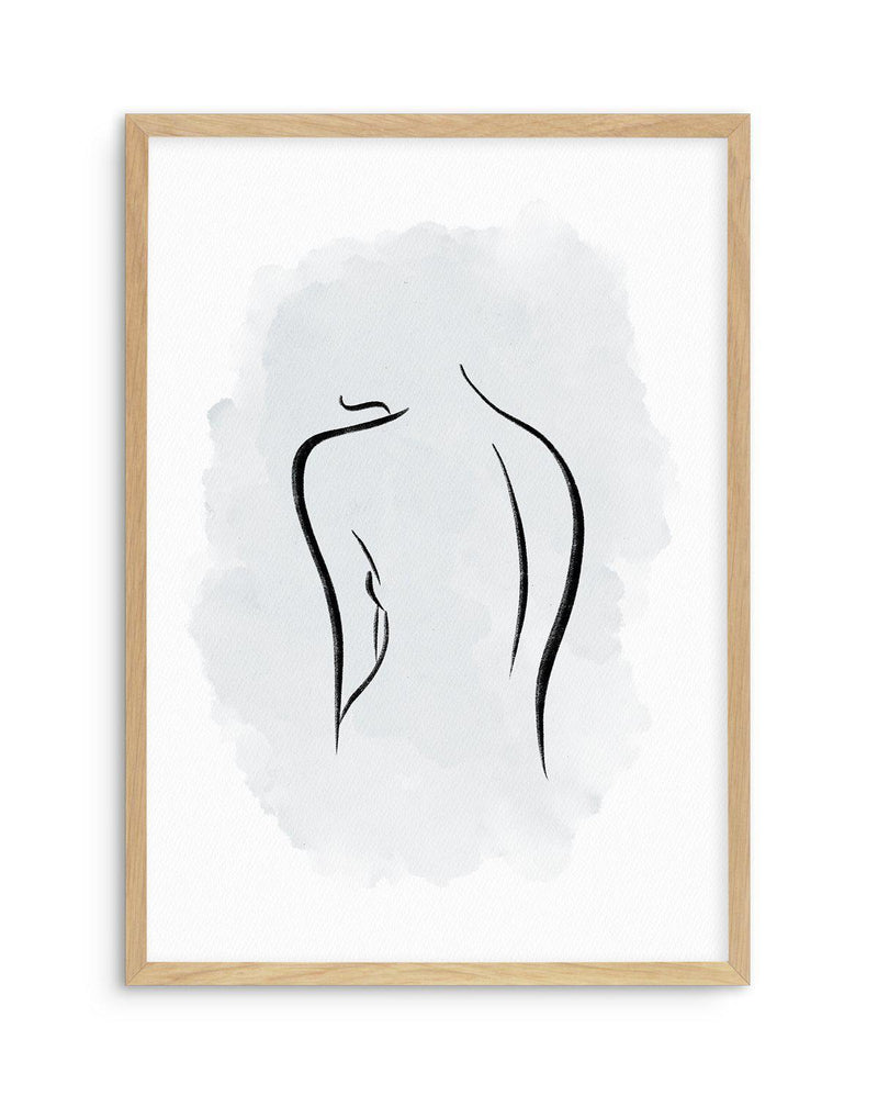 Abstract Body I | Periwinkle Blue Art Print-PRINT-Olive et Oriel-Olive et Oriel-A5 | 5.8" x 8.3" | 14.8 x 21cm-Oak-With White Border-Buy-Australian-Art-Prints-Online-with-Olive-et-Oriel-Your-Artwork-Specialists-Austrailia-Decorate-With-Coastal-Photo-Wall-Art-Prints-From-Our-Beach-House-Artwork-Collection-Fine-Poster-and-Framed-Artwork
