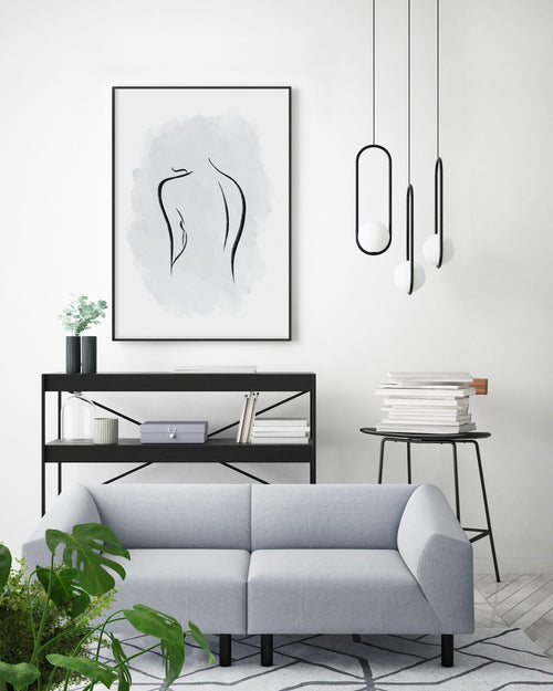 Abstract Body I | Periwinkle Blue Art Print-PRINT-Olive et Oriel-Olive et Oriel-Buy-Australian-Art-Prints-Online-with-Olive-et-Oriel-Your-Artwork-Specialists-Austrailia-Decorate-With-Coastal-Photo-Wall-Art-Prints-From-Our-Beach-House-Artwork-Collection-Fine-Poster-and-Framed-Artwork