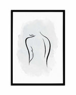Abstract Body I | Periwinkle Blue Art Print-PRINT-Olive et Oriel-Olive et Oriel-A5 | 5.8" x 8.3" | 14.8 x 21cm-Black-With White Border-Buy-Australian-Art-Prints-Online-with-Olive-et-Oriel-Your-Artwork-Specialists-Austrailia-Decorate-With-Coastal-Photo-Wall-Art-Prints-From-Our-Beach-House-Artwork-Collection-Fine-Poster-and-Framed-Artwork